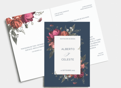 Blooming Botanical - Invitación de boda
