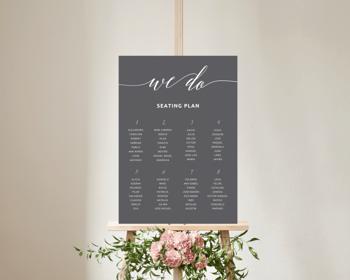 We do - Poster - Seating plan 50x70 cm (vertical)