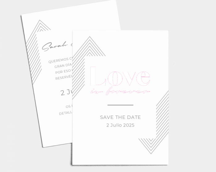 Forever - Tarjeta Save the Date (vertical)
