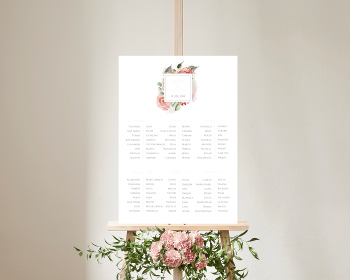 Summer Blossom - Poster - Seating plan 50x70 cm (vertical)