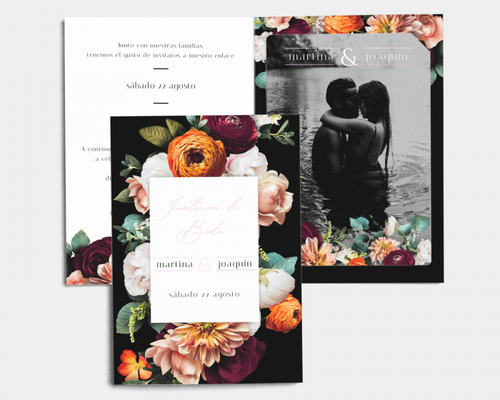 Florals - Invitación de boda con inserto