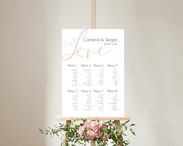Just - Poster - Seating plan 50x70 cm (vertical)