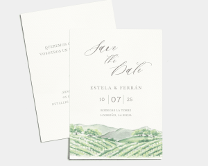Painted Winery - Tarjeta Save the Date (vertical)