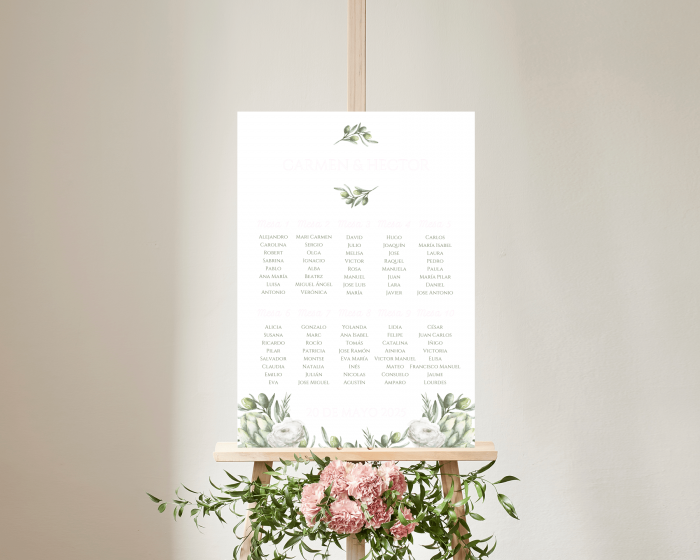 Branche - Poster - Seating plan 50x70 cm (vertical)