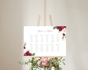 Beloved Floral - Poster - Seating plan 70x50 cm (horizontal)