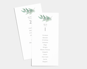 Lush Greenery - Set de tarjetas - Seating plan 1 - 10