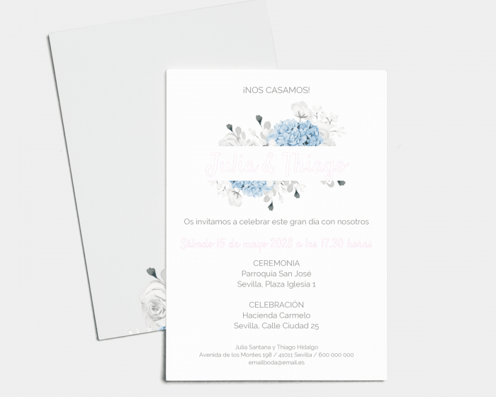 Hortense - Invitación de boda (vertical)