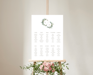 Leafy Hoops - Poster - Seating plan 50x70 cm (vertical)