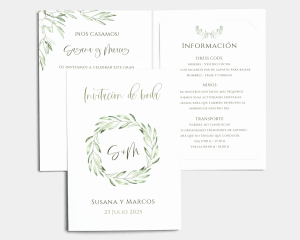Olive - Invitación de boda con inserto
