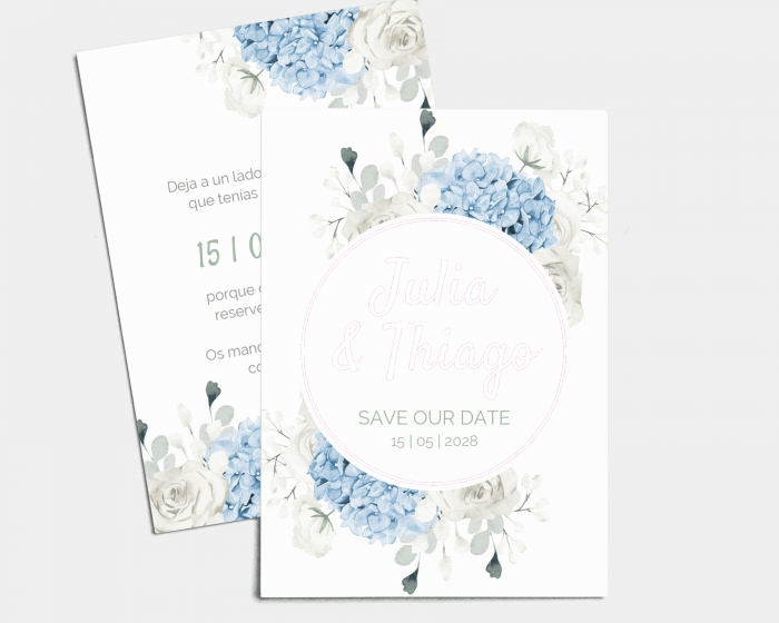 Hortense - Tarjeta Save the Date (vertical)