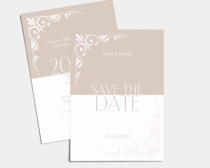 Beauty - Tarjeta Save the Date (vertical)