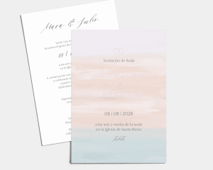 Pastell - Invitación de boda (vertical)