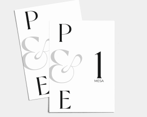 Letters - Set de meseros Nr. 1 - 10