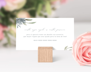 Muted Floral - Tarjeta lista de boda