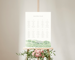 Painted Winery - Poster - Seating plan 50x70 cm (vertical)