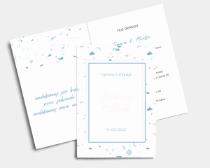 Beautiful Confetti - Invitación de boda - Tarjeta plegable (vertical)