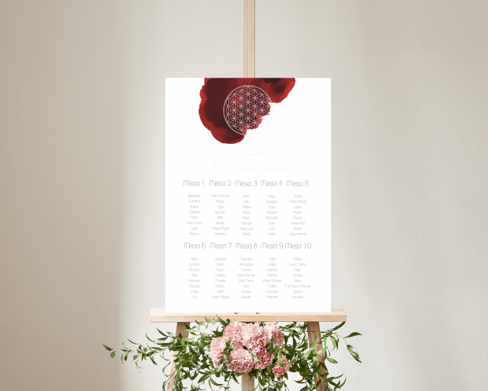 Flower of Life - Poster - Seating plan 50x70 cm (vertical)