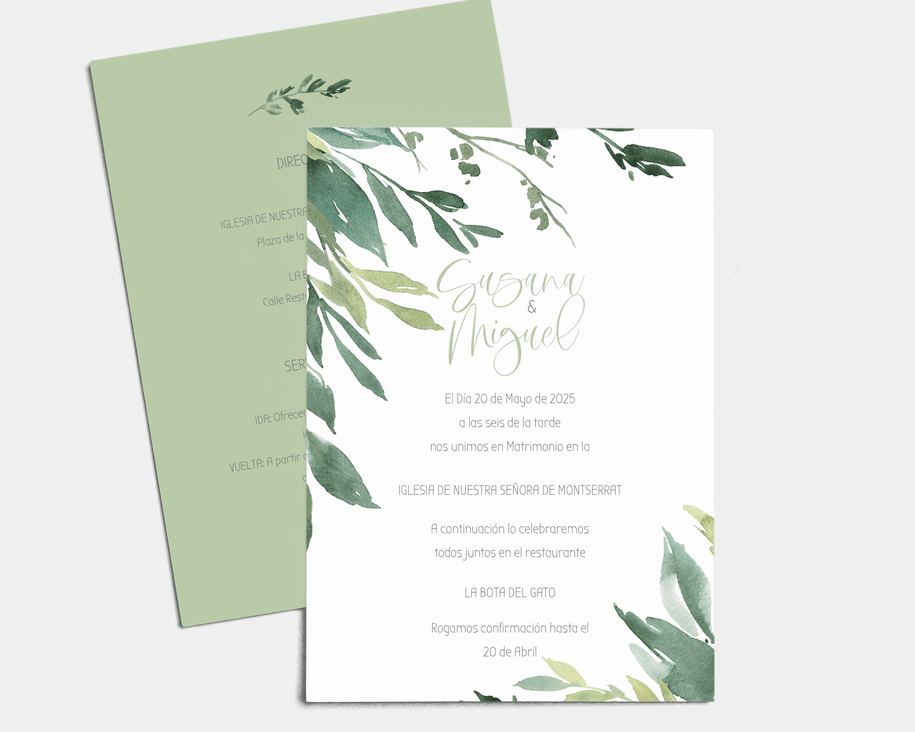 Invitación de boda Abril