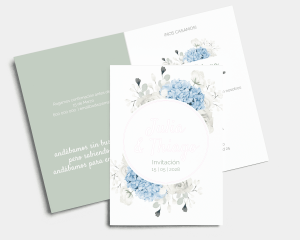 Hortense - Invitación de boda - Tarjeta plegable (vertical)