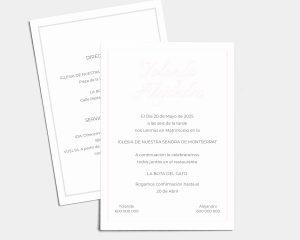Kalligraphie - Invitación de boda (vertical)