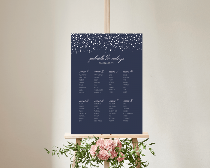 Starry Sky - Poster - Seating plan 50x70 cm (vertical)
