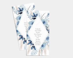 Bloomy Blue - Set de tarjetas - Seating plan 1 - 10