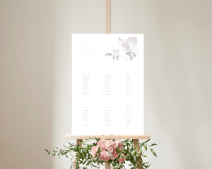 Lined Rose - Poster - Seating plan 50x70 cm (vertical)