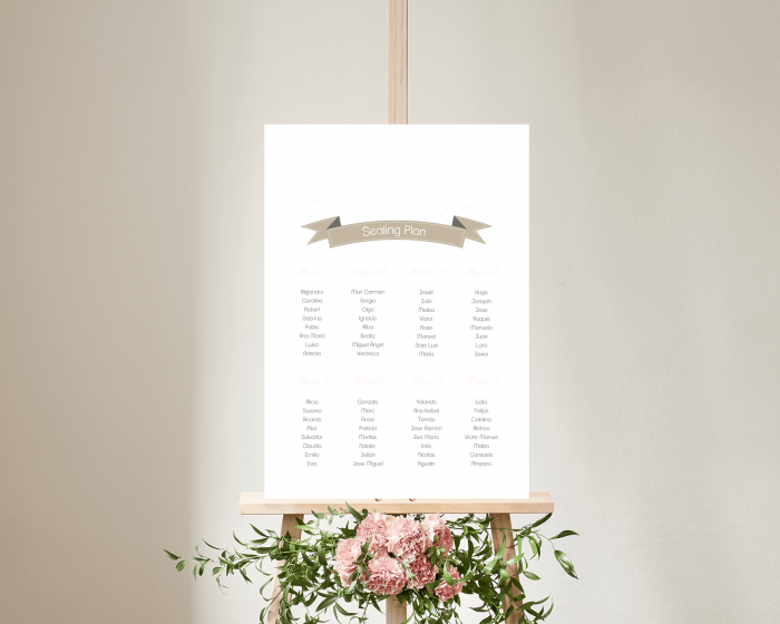 Love Mountains - Poster - Seating plan 50x70 cm (vertical)