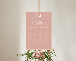 Hand in Hand - Poster - Seating plan 50x70 cm (vertical)