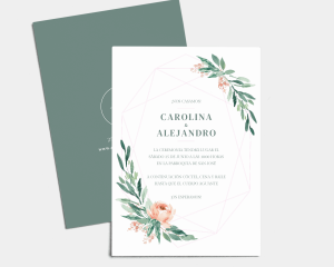 Gilded Botanical - Invitación de boda (vertical)