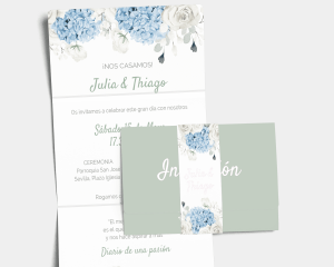 Hortense - Invitación plegable con banda