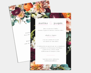 Florals - Invitación de boda (vertical)