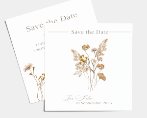 Autumn Wildflowers - Tarjeta Save the Date (cuadrada)