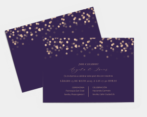 Elegant Glow - Invitación de boda (horizontal)