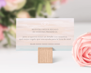 Pastell - Tarjeta lista de boda