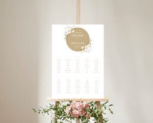 Estelle - Poster - Seating plan 50x70 cm (vertical)