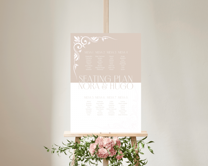 Beauty - Poster - Seating plan 50x70 cm (vertical)