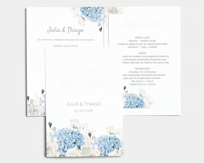 Hortense - Invitación de boda con inserto