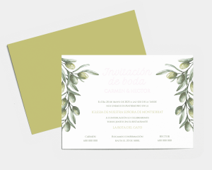 Branche - Invitación de boda (horizontal)