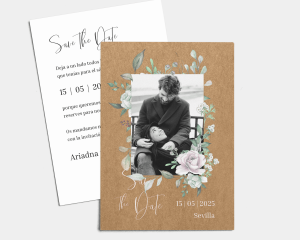 Claire - Tarjeta Save the Date (vertical)