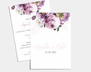 Fleur - Invitación de boda (vertical)