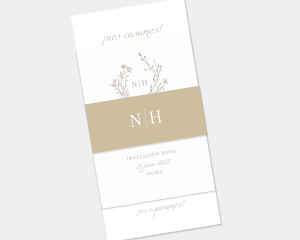 Natural Monogram - Invitación de boda - Conjunto