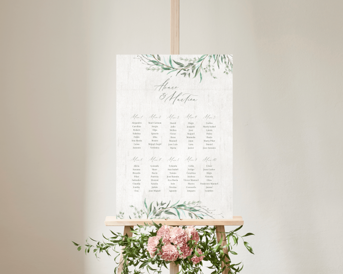 Natural Laurel - Poster - Seating plan 50x70 cm (vertical)